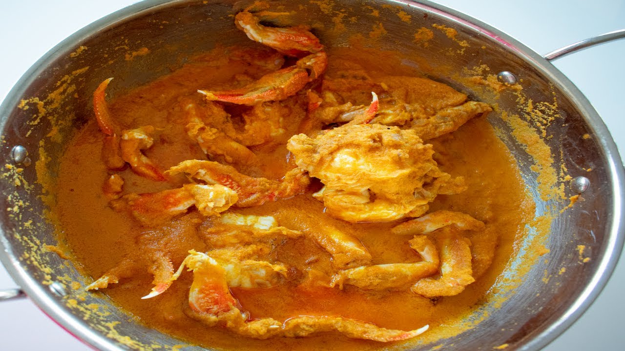 GSB style crab curry  Mangalore style crab curry   Crab curry with coconut  Kurle ambat