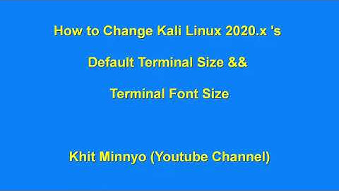How to change Kali XFCE
