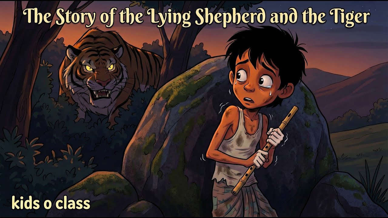 The Story of the Lying Shepherd and the Tiger   kids 0 class