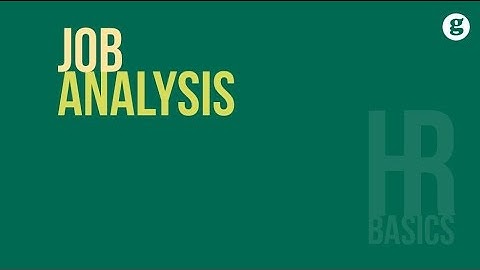 HR Basics: Job Analysis