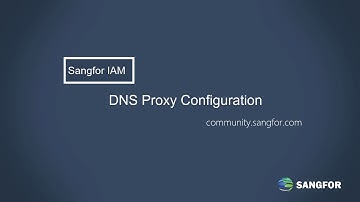 Sangfor IAM_DNS Proxy Configuration Guide