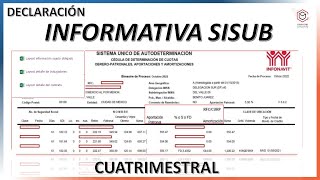 SISUB INFORMATIVA CUATRIMESTRAL | NORMAL Y COMPLEMENTARIA