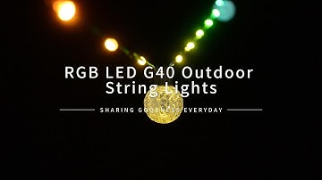 RGB LED G40 Outdoor String Lights Patio Lights APP/Remote Control #HelloFairyAPP #DIY #Christmas2023