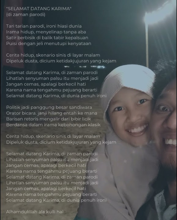 Selamat Datang Karima di zaman parodi