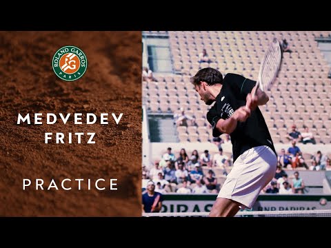 Daniil Medvedev vs Taylor Fritz - Practice | Roland-Garros 2022