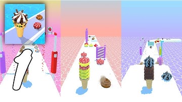 Ice Cream Run: Tasty Food Tour Gameplay Walkthrough #1 - Level 1 ~ 9 (Android, IOS)