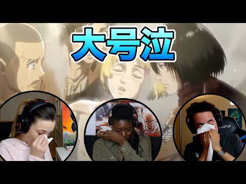 日本語字幕 アルミン復活で号泣するみんなのまとめ 海外の反応 進撃の巨人Season3 Part2 Episode18 Reaction 