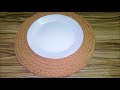 DIY Easy Coasters | How to make Coasters كوستر بخيط الكليم سهل وسريع للاواني الساخنه