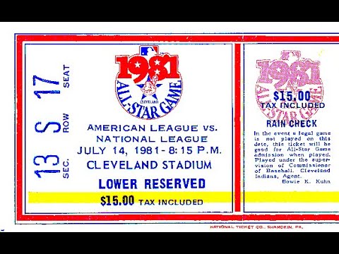 1981 MLB All Star Game CLEVELAND Original NBC Broadcast