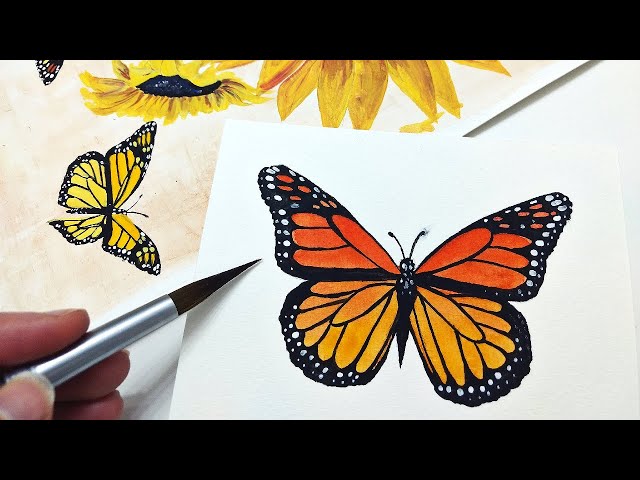 Realistic 3D Monarch Butterfly Drawing Cut Out :: Behance