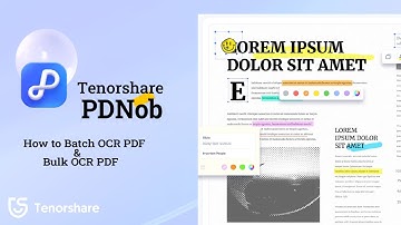 How to Batch OCR PDF & Bulk OCR PDF | Tenorshare PDNob
