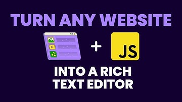 Turn Any Web Page Into Your Personal Text Editor Using Just One Line of JavaScript ES6 Code #js