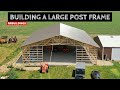 Building A Large Post Frame Workshop With 2 Guys: Metal Roofing