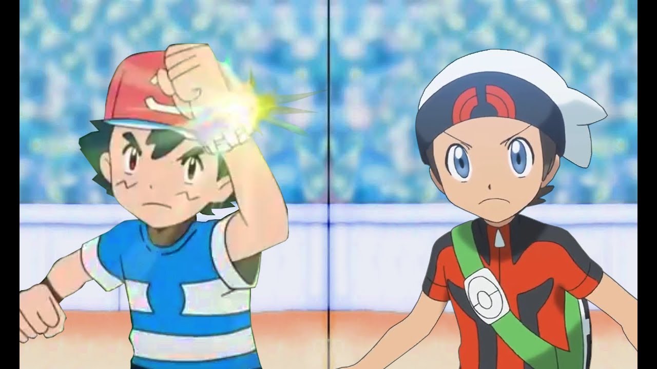 Pokemon Battle USUM: Ash Vs Brendan (Z-Move Vs Mega Evolution) - YouTube