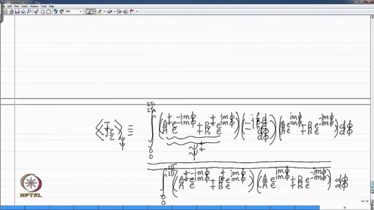 ⁣Mod-01 Lec-19 Particle on a ring Part II