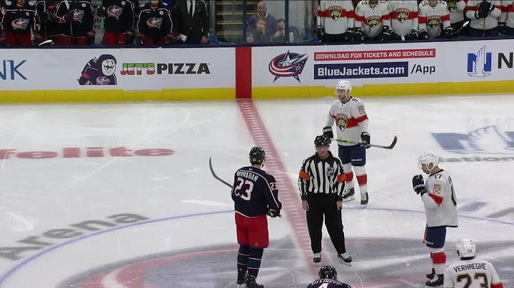Blue Jackets leave a spot for Johnny at puck drop 💙1️⃣3️⃣❤️