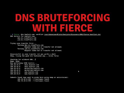 DNS Bruteforcing And Subdomain Enumeration With Fierce &amp; Nmap