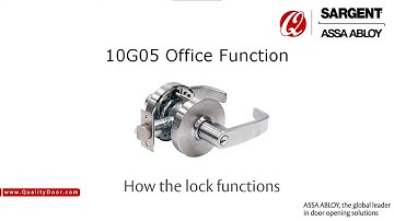 SARGENT 10 Line 10G05 Office Function Cylindrical Lock