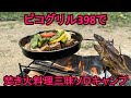 ピコグリル398で焚き火料理三昧ソロキャンプ
