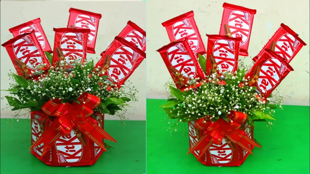 Simple Tutorial Chocolate Bouquet . BouquetChocolate KitKat . How