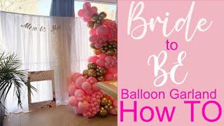 Pink \& Gold Balloon Garland | Bridal Shower | Tutorial | How to | DIY
