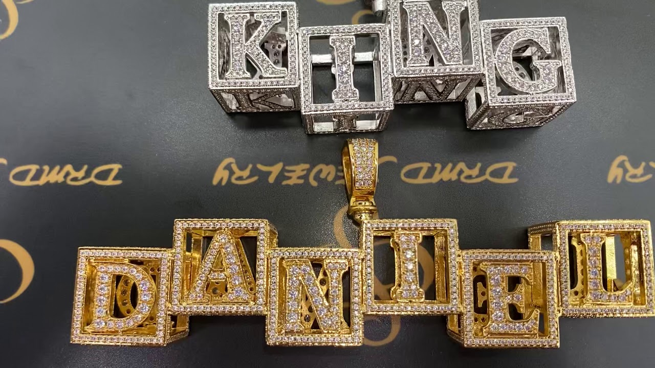 Baby block letter necklace Clearance