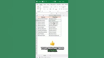 Flip Data in Excel - Easy Formula 🤯 #exceltips #excelformula #shorts