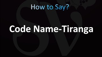 How to Pronounce Code Name-Tiranga