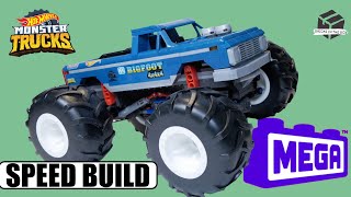 Mega Construx Bigfoot Monster Truck HHD20, Hot Wheels, Speed Build, Mattel