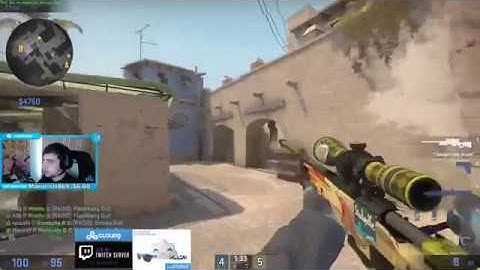 CS:GO - Shroud and Stewie2K plays ESEA PUG on Mirage 13.06.2017.