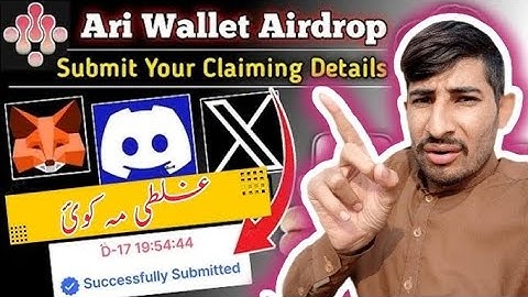 HOW TO SUBMIT IN YOUR X HANDLE ,DISCORD AND EVM ADDRESS IN ARI WALLET 