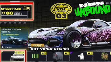 NFS Unbound Vol.3 - ALL SPEED PASS REWARDS!