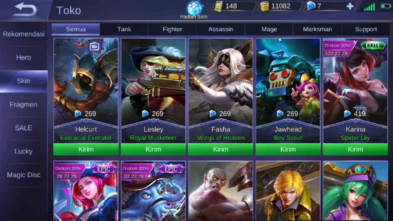 Cara Gift Skin Starlight Dengan Diamond Mobile Legend YouTube