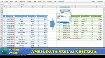 Ambil data sesuai kriteria power query excel