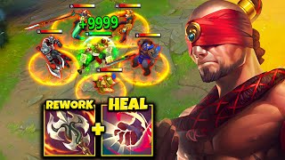 LEE SIN, BUT ONE AUTO = FULL HEAL WITH 300% LIFESTEAL (NEW RAVENOUS HYDRA)