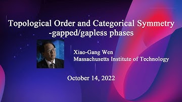Topological Order and Categorical Symmetry -gapped/gapless phases