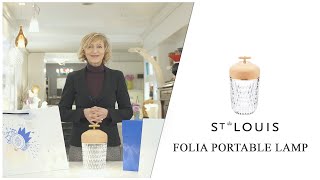 Saint Louis  - Folia Portable Lamp Wood Clear Ash Clear Crystal