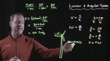 Linear and Angular Speed