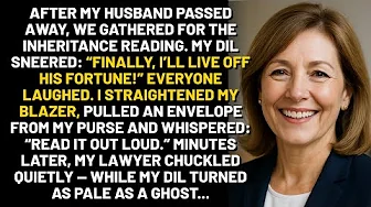 After my husband passed away, we gathered for the inheritance reading. My daughter-in-law sneered...