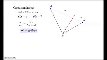 Convex combination of two vectors