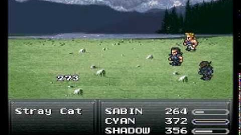 Final Fantasy 6 gameplay - Cat Killer (ZSNES recording)