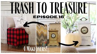 Trash to Treasure Episode 16 ~ Ottoman Makeover ~ Tin Can Repurpose