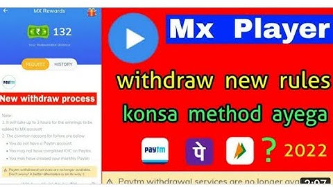 MX PLAYER withdrawal big update || MX player withdrawal problem today