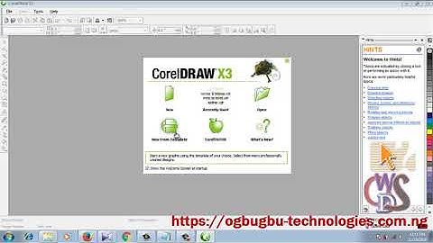 06 Creating a New Document in CorelDraw X3