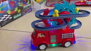 Sliding Ducks on a Fire Truck?!  😮Toys for toddlers🤩