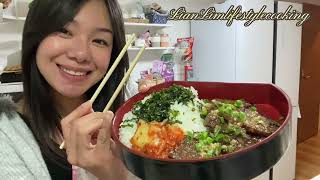 YAKINIKU In the house| teach you my easy Yakiniku sauce + 3mins egg drop soup recipe+ cucumber salad
