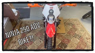 Bad Idea or Good Idea?  Ninja 250 Adventure Bike?!  Part Two: Install Skid Plate, Front Tire, Pegs. by Tom's Tinkering and Adventures 183 views 2 months ago 15 minutes