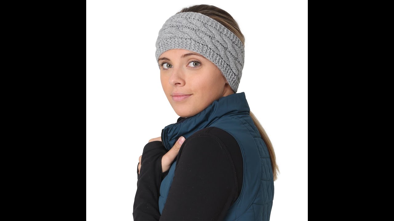 Cable Knit Ponytail Beanie