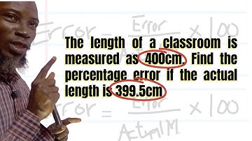 What Is The Percentage Error Here? NECO 2025 Question