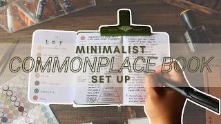 Minimalist Commonplace Book Set-up and First Entries 